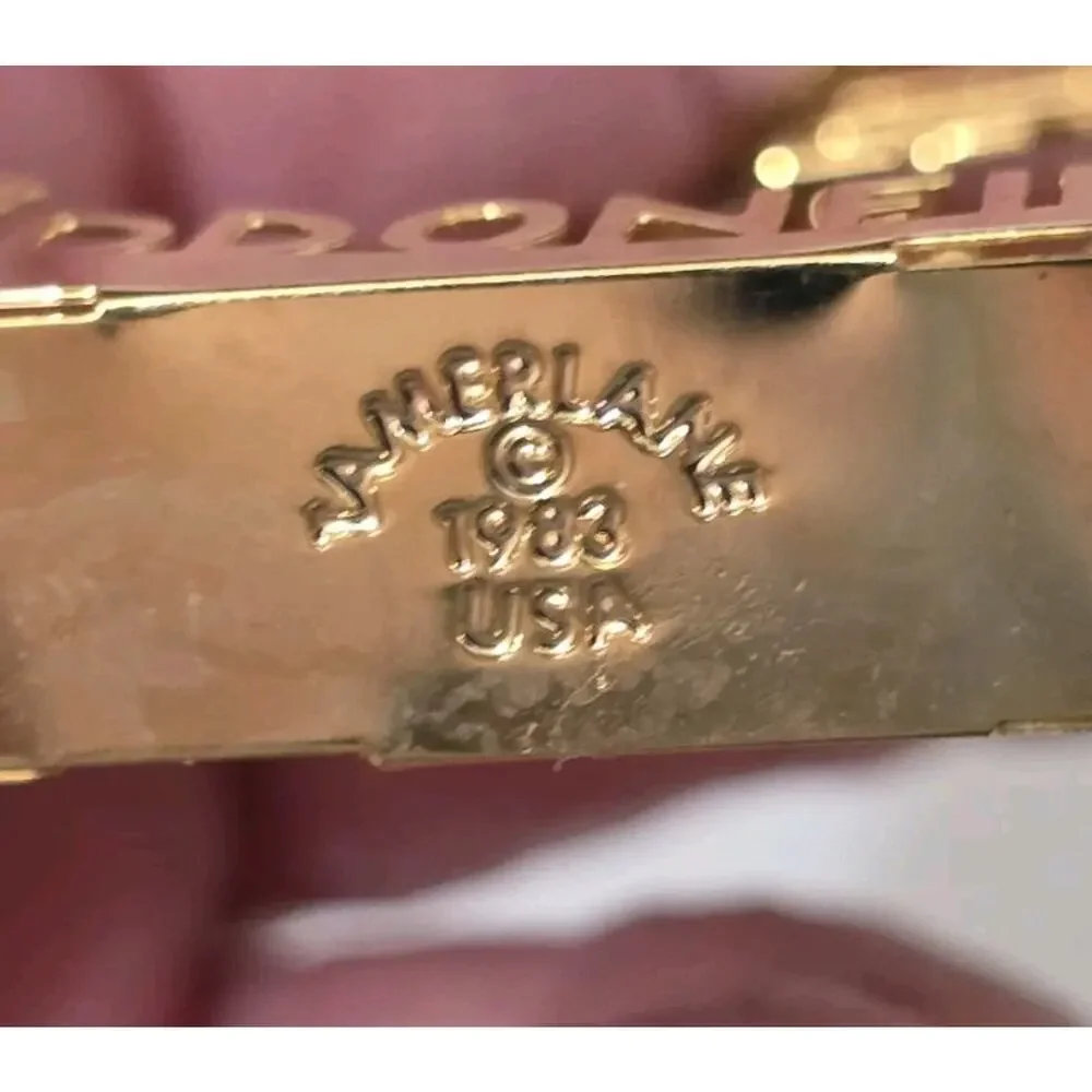 New Jersey, Haddonfiled Indian KING Tavern Brass Ornament Tamerlane 1984